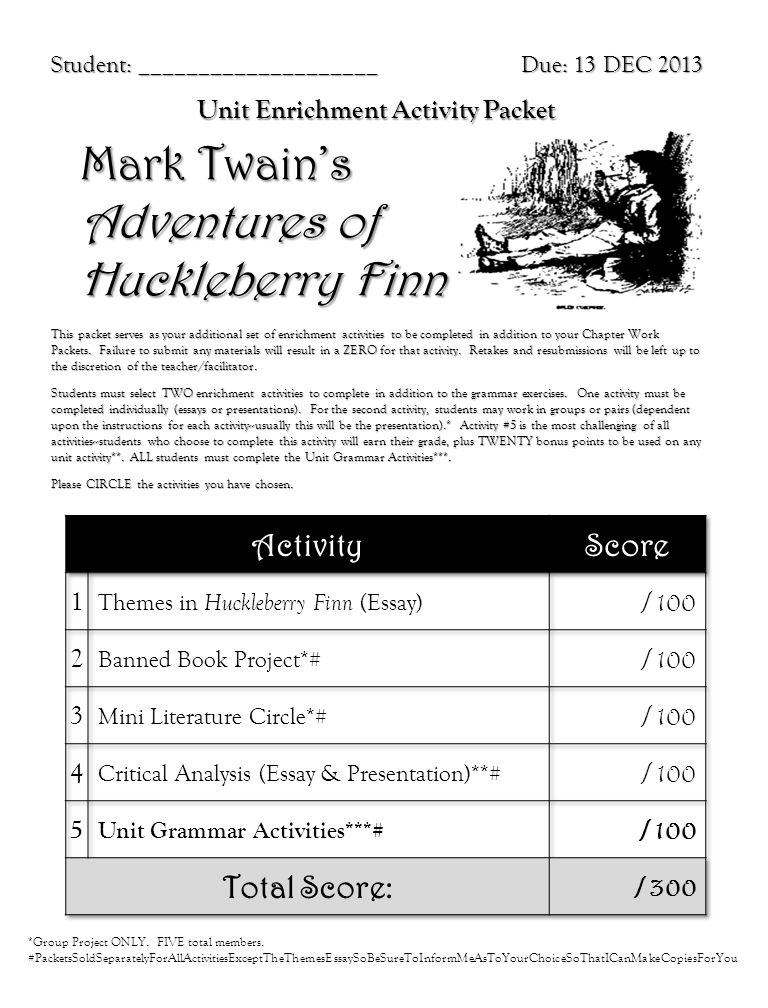 The Adventures of Huckleberry Finn Essay Examples